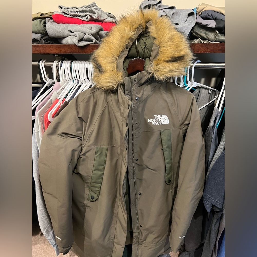 The North Face Arctic Parka. Basically like new. Worn 3 times. Amazingly warm!!!